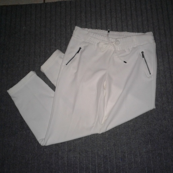White Stretchy sweatpants/pants - Picture 1 of 4